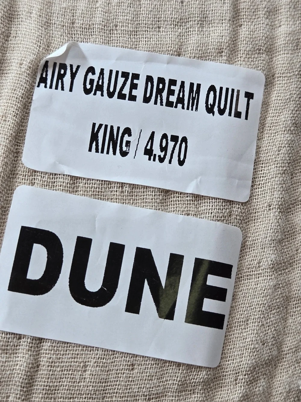 QUINCE Organic Cotton Gauze Dream Quilt King/Cal King Dune 0483